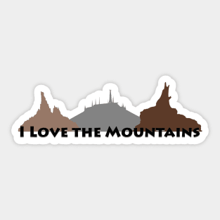 I Love the Mountains Sticker